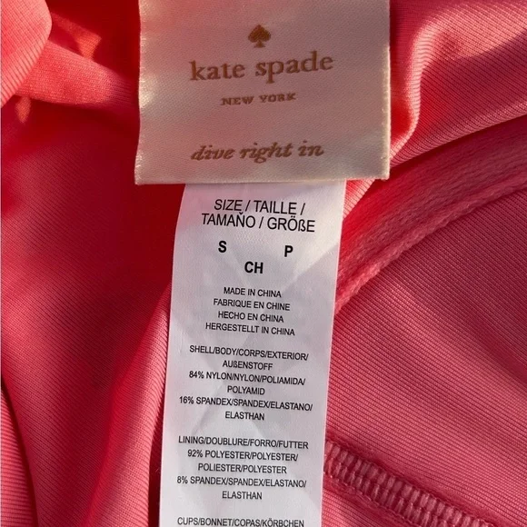 🍍Kate Spade NWT Laniakea Beach One Piece Apricot Pineapple Print Swimsuit Sz S - Picture 6 of 12